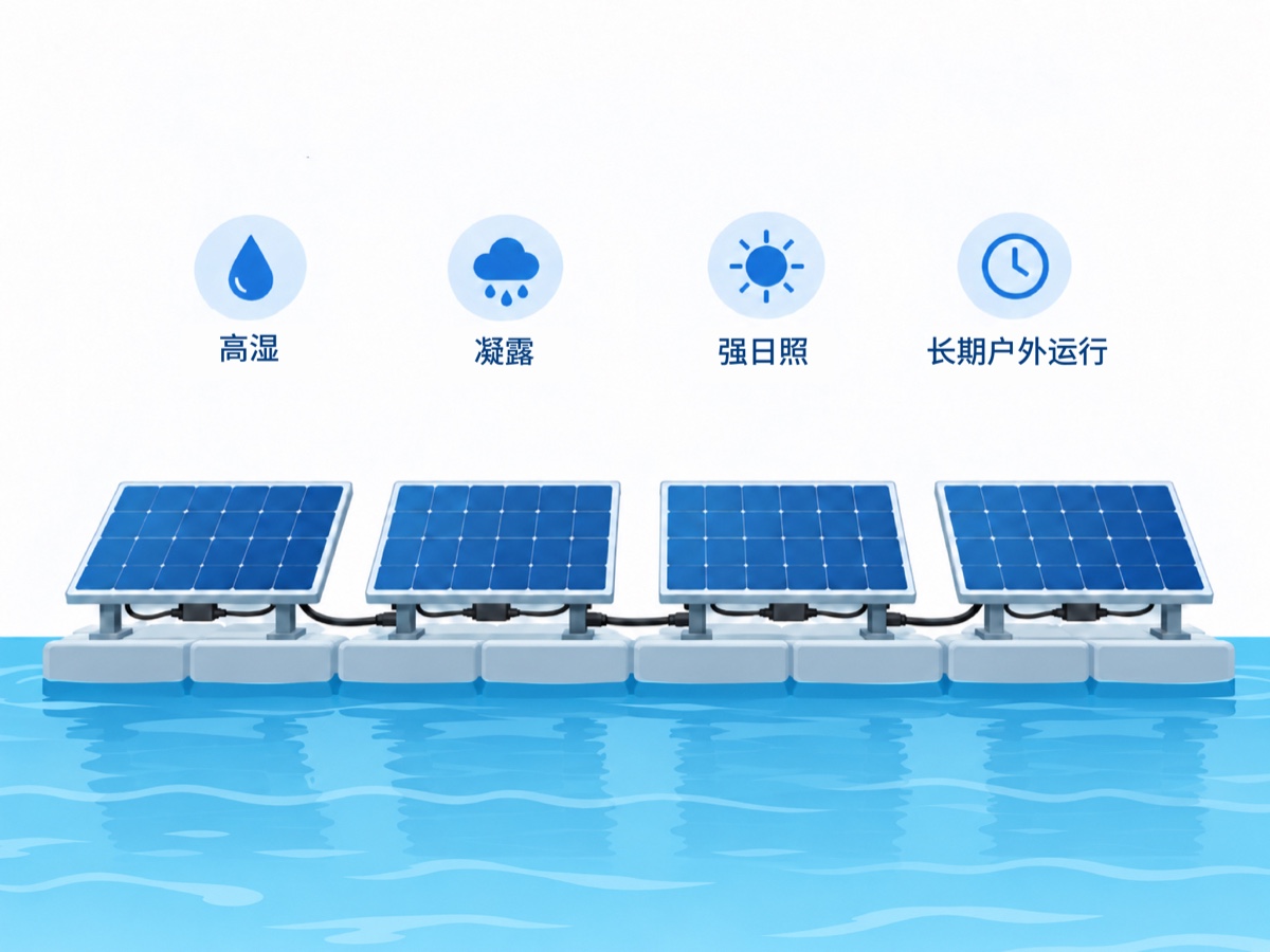 水面光伏高湿凝露强日照与长期户外运行环境